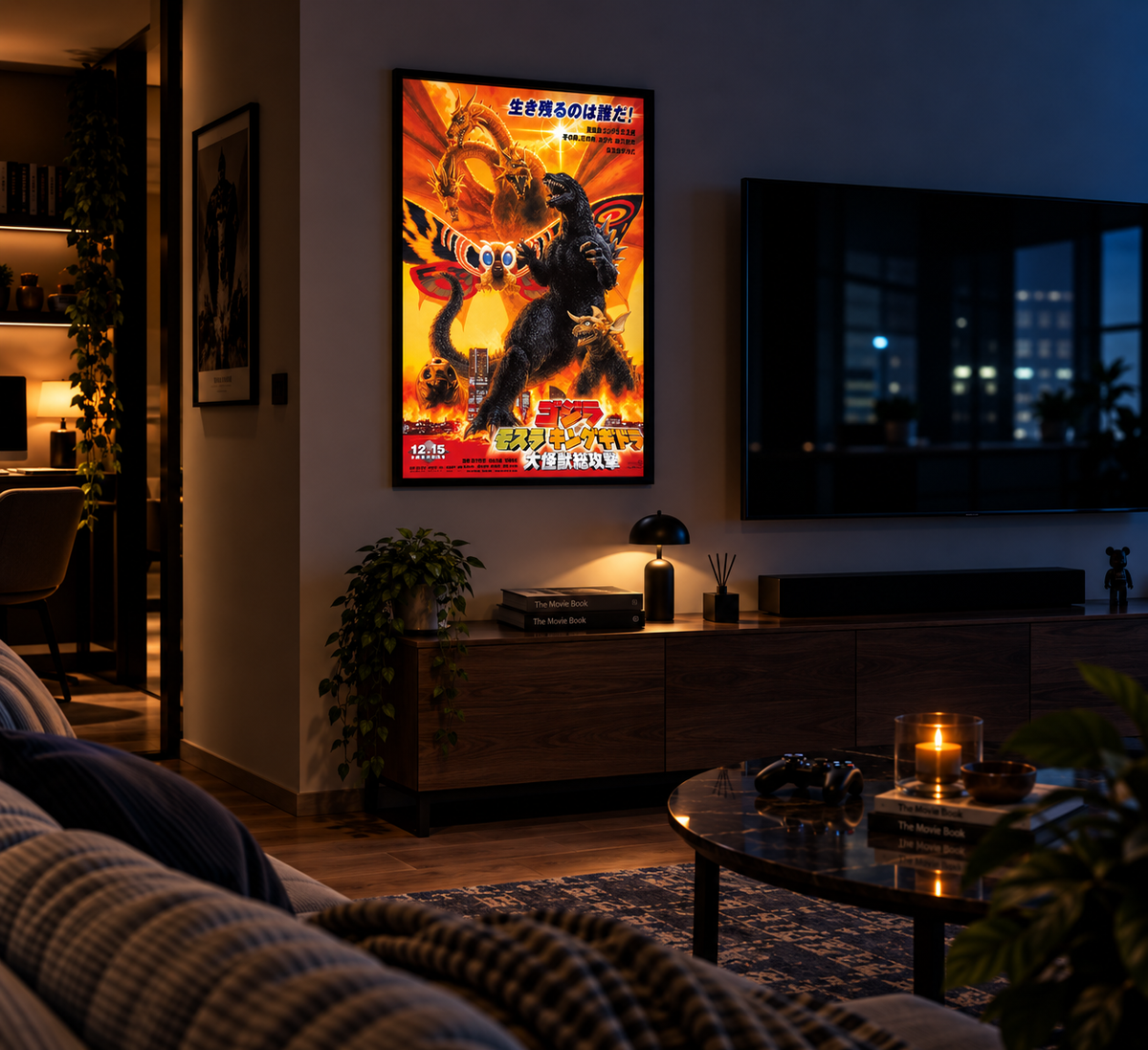 Godzilla-2 Sinema Posteri – A2 Ultra İnce LED Lightbox Çerçeve