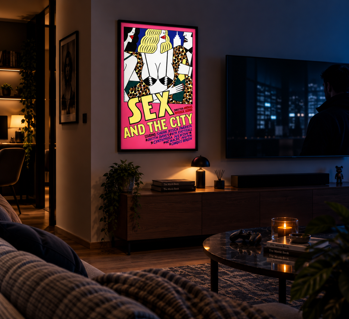 Sex and The City Sinema Posteri – A2 Ultra İnce LED Lightbox Çerçeve