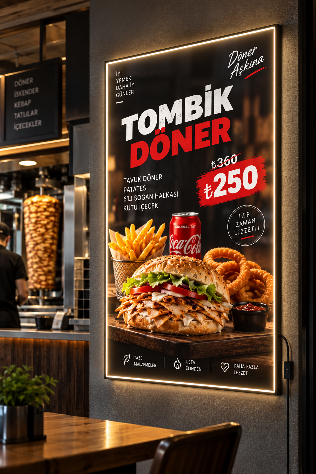 Ledli A2 Değiştirilebilir Reklam - Poster Light Box