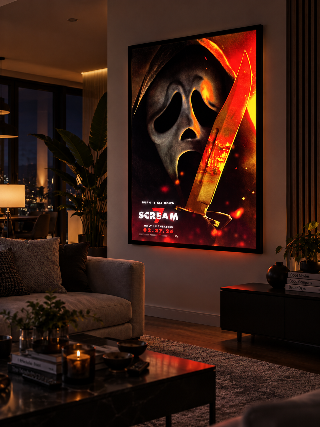 Çığlık Sinema Posteri – A2 Ultra İnce LED Lightbox Çerçeve