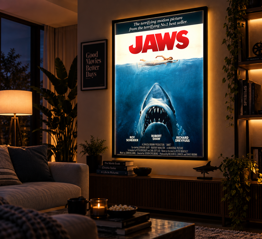 Jaws Girls Sinema Posteri – A2 Ultra İnce LED Lightbox Çerçeve