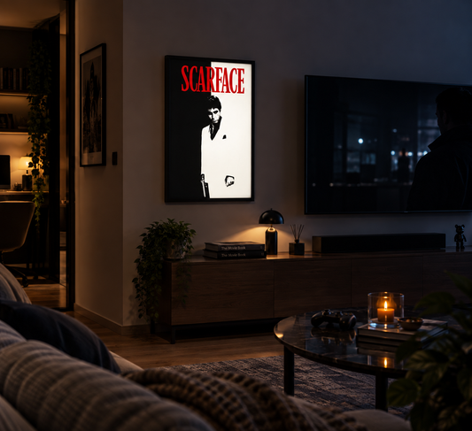 Scarface Sinema Posteri – A2 Ultra İnce LED Lightbox Çerçeve